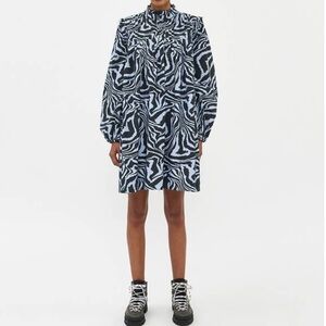 Ganni mini cotton dress animalier size 36